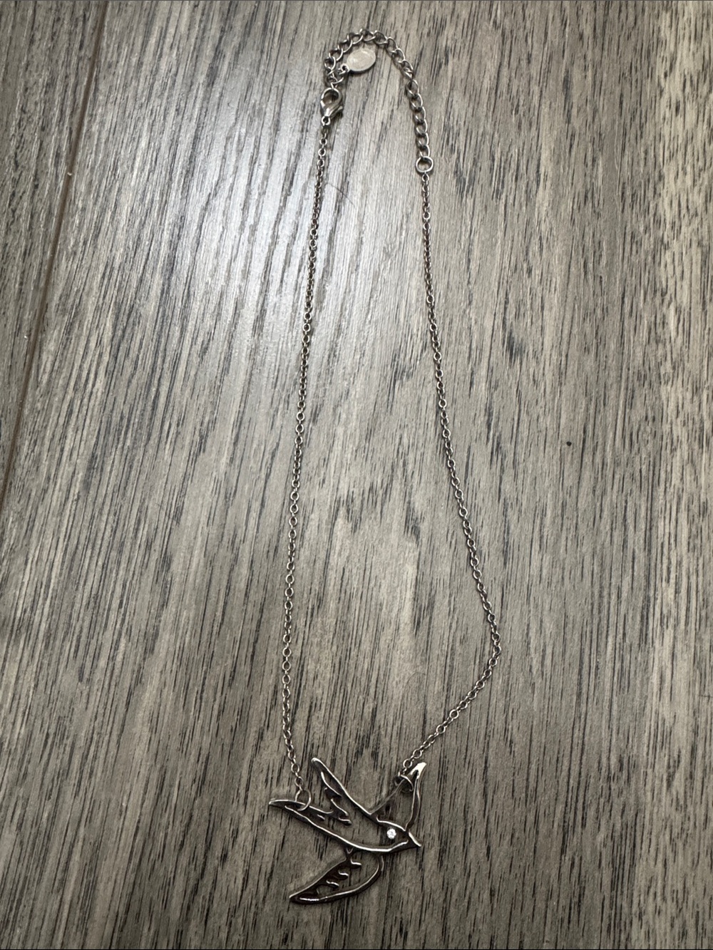 Cookie Lee Silver Bird Pendant Necklace